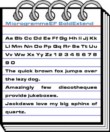 MicrogrammaEF BoldExtend Font