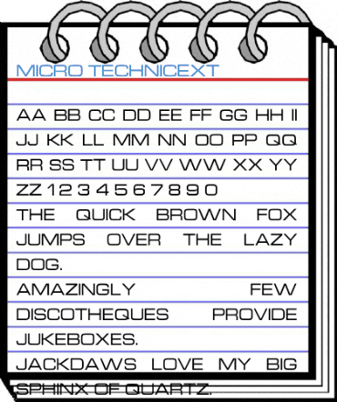 Micro TechnicExt Font
