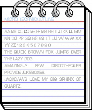 Micro TechnicOutline Font
