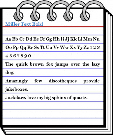 Miller Text Bold Font