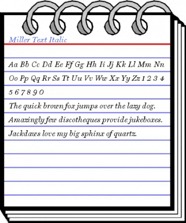Miller Text Italic Font