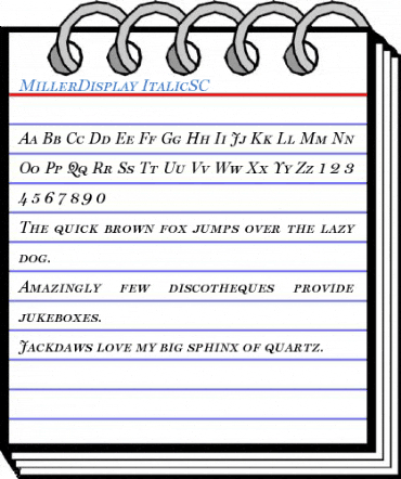 MillerDisplay ItalicSC Font
