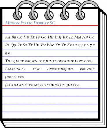 Minion Italic Display SC Font