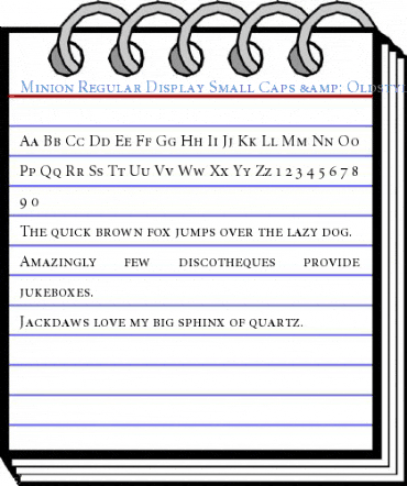 Minion Regular Display Small Caps & Oldstyle Figures Font
