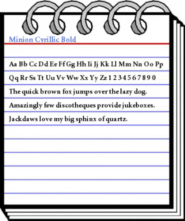 Minion Cyrillic Bold Font