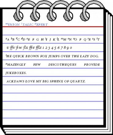Minion Italic Expert Font