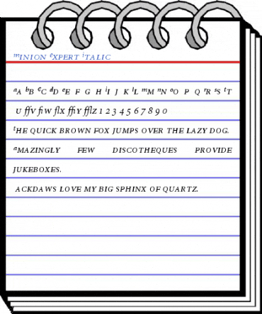 Minion Expert Italic Font
