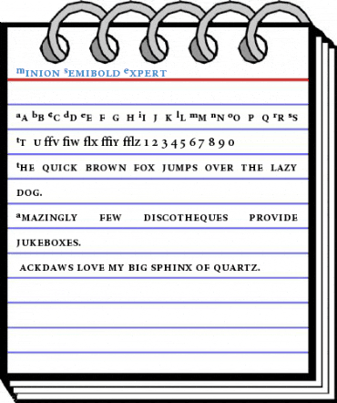 Minion Semibold Expert Font