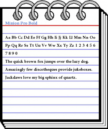 Minion Pro Bold Font
