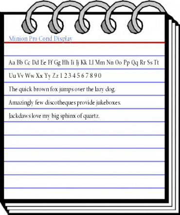 Minion Pro Cond Display Font