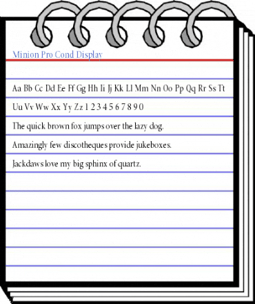 Minion Pro Cond Display Font