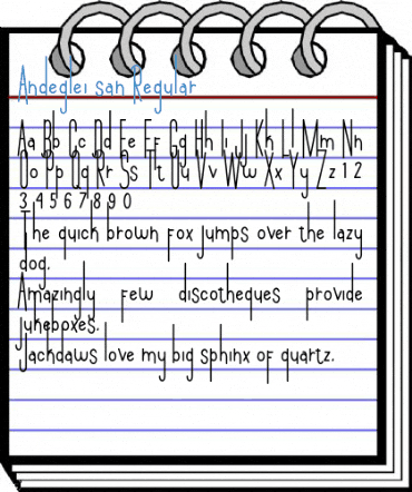 Andeglei san Regular Font