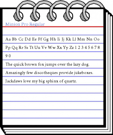 Minion Pro Regular Font