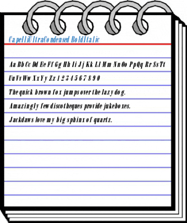 CapelliUltraCondensed BoldItalic Font