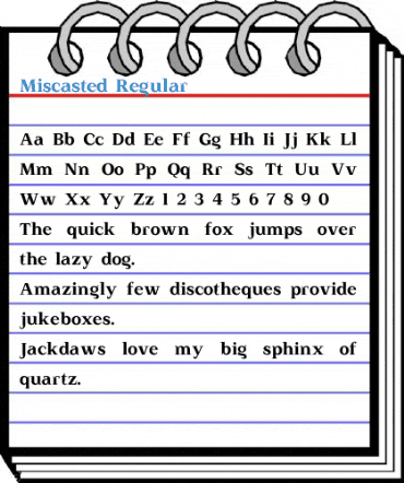 Miscasted Regular Font