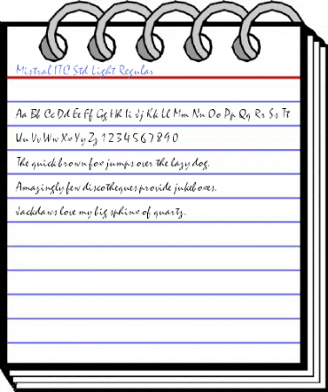 Mistral ITC Std Light Regular Font