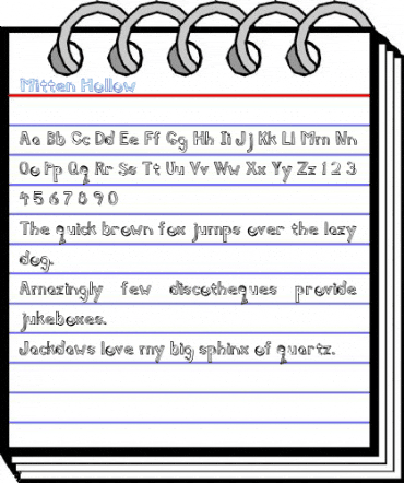 Mitten Hollow Font