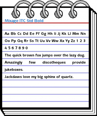 Mixage ITC Std Bold Font