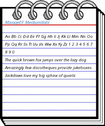 MixageEF MediumItalic Font