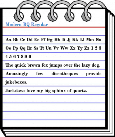 Modern BQ Regular Font