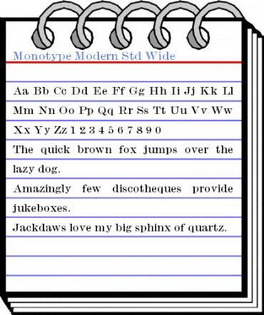 Monotype Modern Std Wide Font