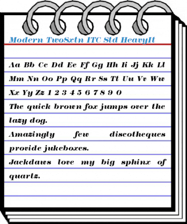 Modern TwoSxtn ITC Std Font