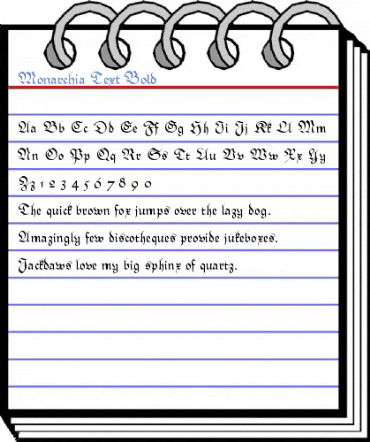 Monarchia Text Bold Font