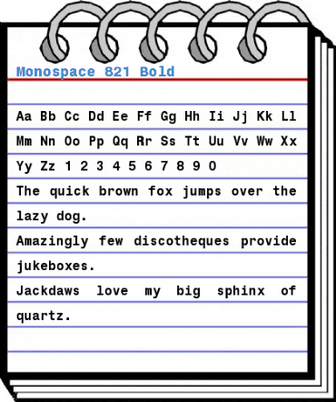 Monospace 821 Bold Font