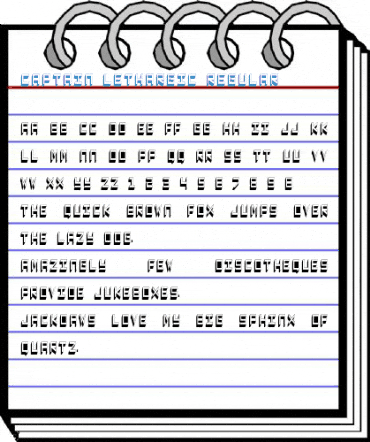 Captain Lethargic Regular Font