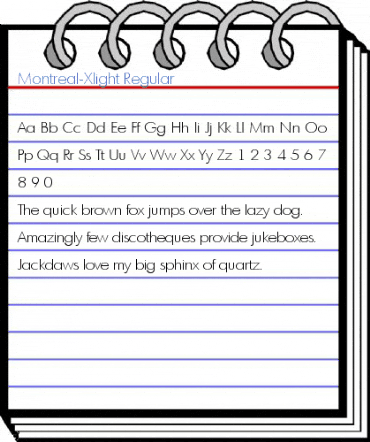 Montreal-Xlight Regular Font