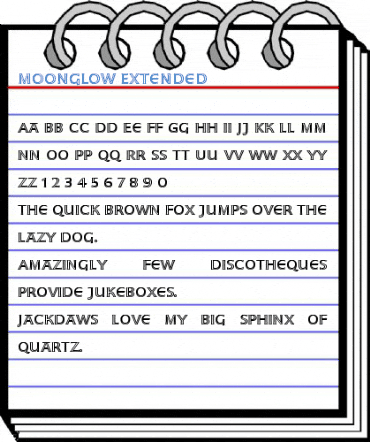Moonglow Extended Font