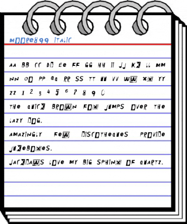 Moore899 Italic Font