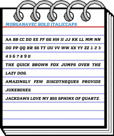 MorganAvec Bold ItalicCaps Font