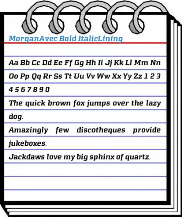 MorganAvec Bold ItalicLining Font