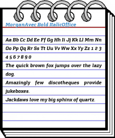 MorganAvec Bold ItalicOffice Font