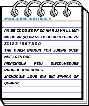 MorganBig Bold Italic Font