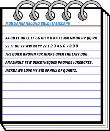 MorganSansCond Bold ItalicCaps Font