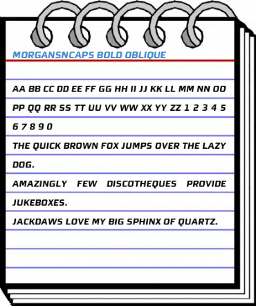MorganSnCaps Bold Oblique Font