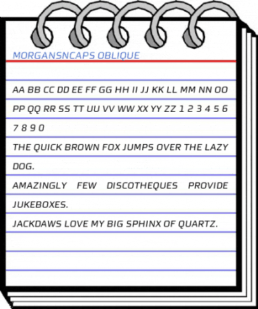 MorganSnCaps Oblique Font
