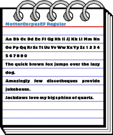 MotterCorpusEF Regular Font