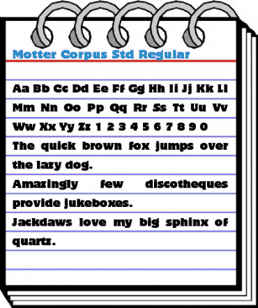 Motter Corpus Std Regular Font