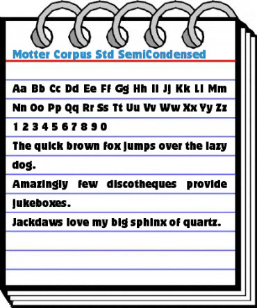 Motter Corpus Std SemiCondensed Font