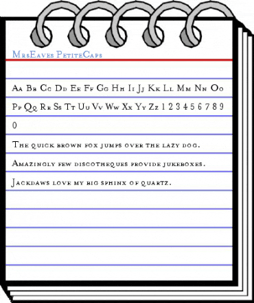 MrsEaves PetiteCaps Font
