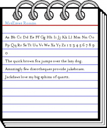 MrsEaves Roman Font