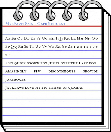 MrsEavesSmallCaps Regular Font