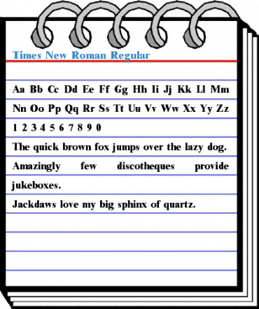 Times New Roman Regular Font