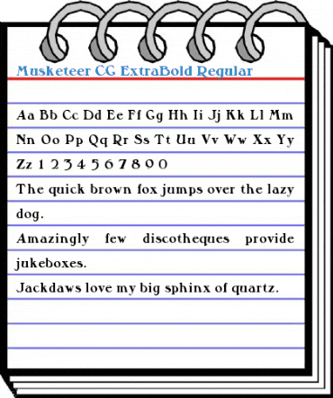 Musketeer CG ExtraBold Regular Font