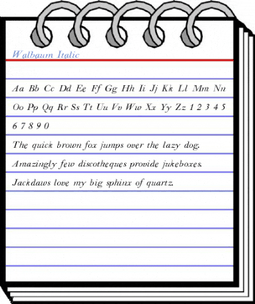 Walbaum Italic Font