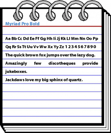 Myriad Pro Bold Font