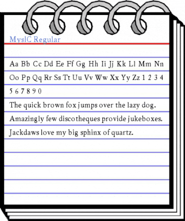 MyslC Regular Font